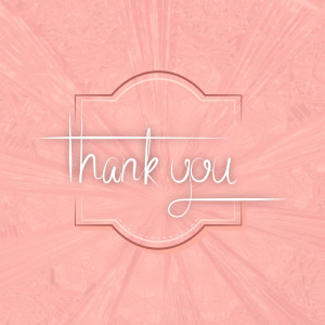 Thank You Card - Pink Background Design For X
