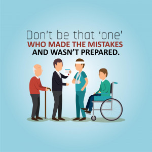 Illustration depicting the consequences of not being prepared for health issues.