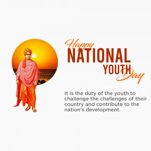 National Youth Day greeting with Swami Vivekananda