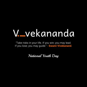 Image with a quote by Swami Vivekananda and the text 'National Youth Day'.
