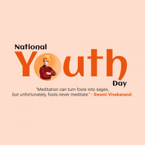 National Youth Day poster featuring Swami Vivekananda
