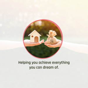 Two hands exchanging a miniature house and a bag of money.