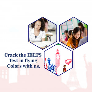 Students studying and iconic landmarks representing IELTS test locations