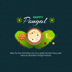 Pongal celebration with traditional food and decorations