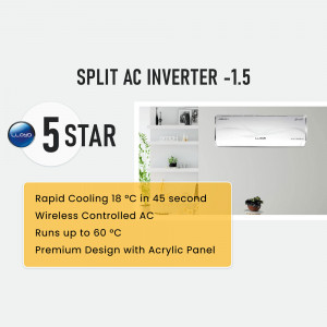Lloyd 1.5 Ton 5 Star Inverter Split AC