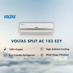Voltas Split AC 183 EZY with features highlighted