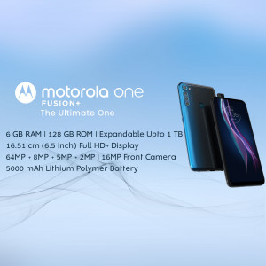 Motorola One Fusion+ smartphone with specifications