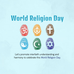 World Religion Day - Interfaith Harmony Poster For Twitter