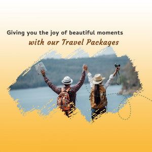 Couple enjoying a scenic view with travel packages