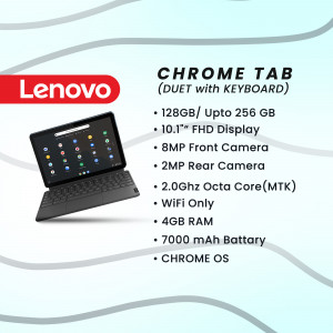 Lenovo Chromebook Duet tablet with detachable keyboard and specifications