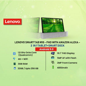 Lenovo Smart Tab M10 with Smart Dock and specifications