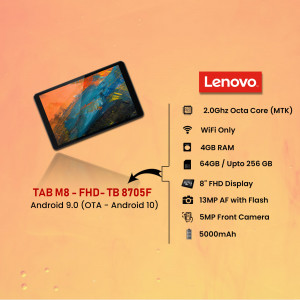 Lenovo Tab M8 FHD tablet with specifications