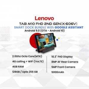 Lenovo Tab M10 Gen 2 with Smart Dock and Google Assistant