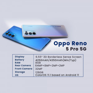 Oppo Reno 5 Pro 5G smartphone with specifications