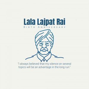 Portrait of Lala Lajpat Rai with a quote
