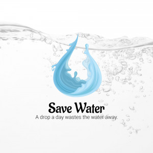 Image of a water drop with the text 'Save Water'