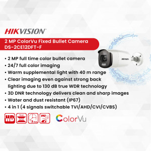 Hikvision 2MP ColorVu Bullet Camera - Security Surveillance