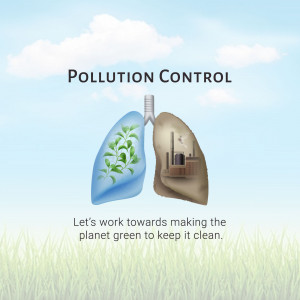 Illustration comparing healthy and polluted lungs, emphasizing the impact of pollution.