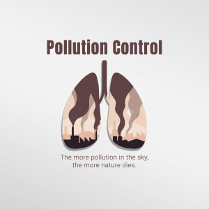 Illustration of lungs with factory pollution inside, representing the impact of air pollution on respiratory health.