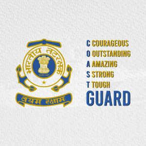 Indian Coast Guard emblem with COAS values