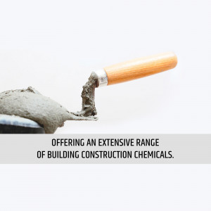 Trowel with cement, representing building construction chemicals
