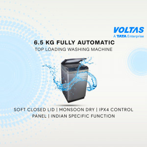 Voltas washing machine with water splash effect