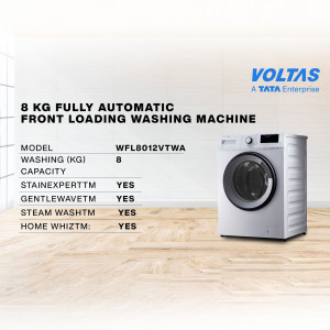 Voltas 8kg Front Load Washing Machine - WFLB012VTWA