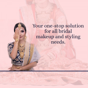 Indian bride with makeup and jewelry