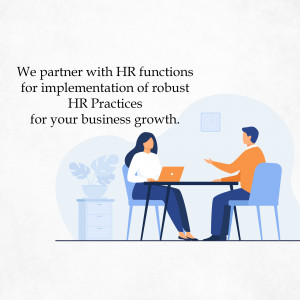 Illustration of a business meeting discussing HR practices