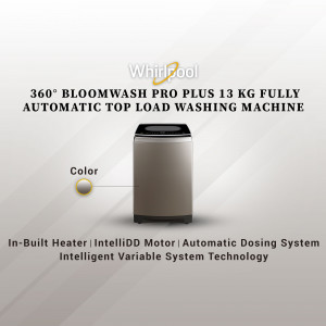 Whirlpool 13 kg Fully Automatic Top Load Washing Machine - Silver Color