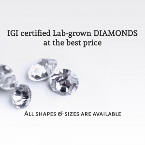 Lab-grown diamonds with IGI certification