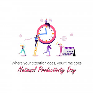 Illustration depicting people working around a large clock, symbolizing time management and productivity.