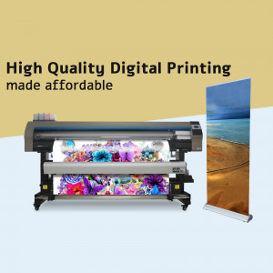 Large format digital printer producing a vibrant banner