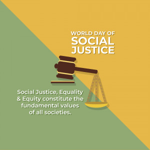 Image depicting a scale of justice with a gavel, representing World Day of Social Justice.