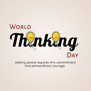 World Thinking Day graphic with lightbulbs and text