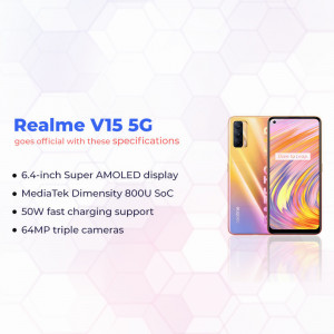 Realme V15 5G smartphone with specifications