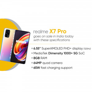 Realme X7 Pro smartphone with key specifications