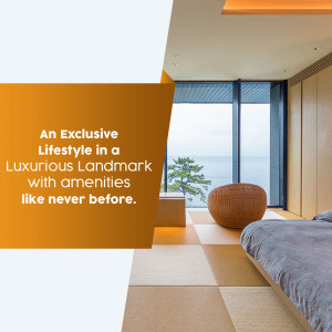 Modern bedroom interior with large windows overlooking a scenic view.