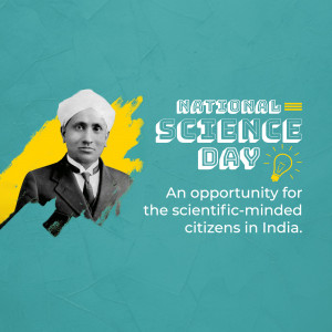 Image commemorating National Science Day featuring C.V. Raman
