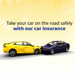 Two cars involved in a minor collision, promoting car insurance.