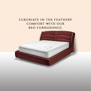 Red leather bed with white mattress