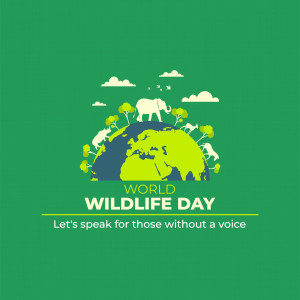 Illustration depicting animals on a globe for World Wildlife Day