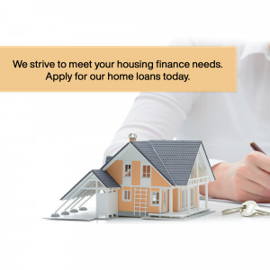 A miniature house model with keys and a pen, representing home finance.