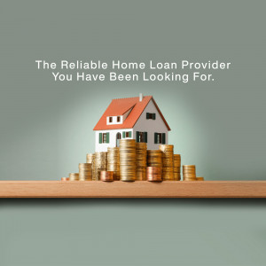 Image depicting a house built on a stack of coins, representing home loan savings.