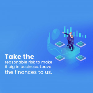 Isometric illustration of business professionals analyzing data and growth charts with text promoting financial services.