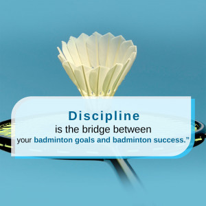 Close-up of a badminton shuttlecock with motivational text
