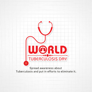 World Tuberculosis Day graphic with stethoscope and text