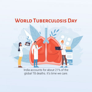 Illustration depicting medical professionals and lungs for World Tuberculosis Day