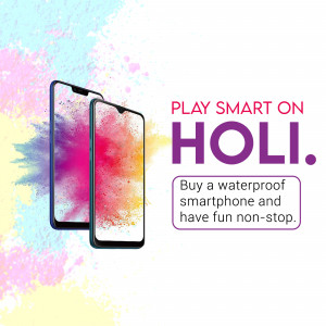Holi Smartphone Offer Business Poster For LinkedIn