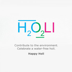 Holi Water Conservation Business Poster For LinkedIn